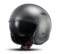 Ls2 Of599 Spitfire Ii Jeans Open Face Helmet Silver S unisex