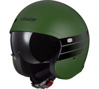 LS2 OF599 Spitfire II Retro Jet Helmet, green, size XS for Men