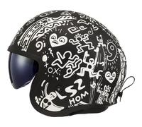 LS2 OF599 SPITFIRE II TRIBAL Jethelm matt schwarz-weiss XS