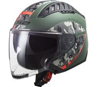 LS2 OF600 Copter Crispy Jet Helmet, black-green-orange, size XS for Men