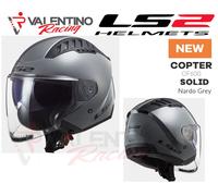 LS2 OF600 Copter II Jet Helmet Grey Nardo Glossy Double Visor L 59/60