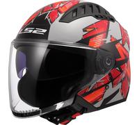 LS2 OF600 Copter II Kanji Jet Helmet, grey-silver, size S for Men