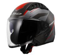 LS2 OF600 Copter II Open Helmet Grey/RedXS Grey,Red