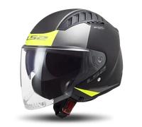 LS2 OF600 Copter II Urbane Jet Helmet, black-yellow, size XL
