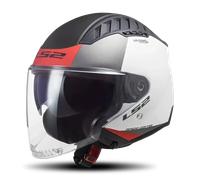 LS2 OF600 Copter II Open Helmet Urbane Matt White/RedXS Matt White,Red