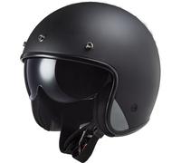 LS2 OF601 BOB FIBREGLASS OPEN FACE LOW PROFILE MOTORCYCLE HELMET MATT BLACK