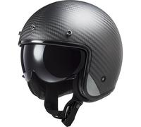 LS2 OF601 BOB OPEN FACE LOW PROFILE MOTORCYCLE HELMET SUN VISOR CARBON FIBRE