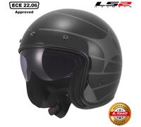 Ls2 Of601 Bob Ii Cosmic Ece 22.06 Open Face Helmet Black XS