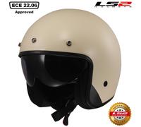 LS2 OF601 Bob II Solid Jet Helmet, Creamy white, size XS (53/54)