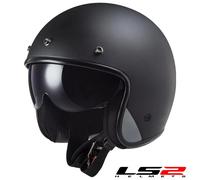 LS2 OF601 BOB FIBREGLASS OPEN FACE LOW PROFILE MOTORCYCLE SUN VISOR HELMET