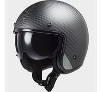 LS2 Helmets Motorcycle Helmet OF601 Bob II Carbon – Open-Face, Matt-Black XXL