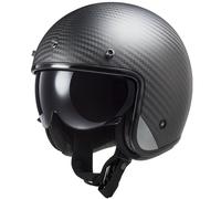 LS2 OF601 Bob II Carbon Open Face Motorcycle Helmet Plain Scooter Bike Lid
