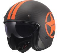 LS2 OF601 Bob II Carbon Star Open-Face Helmet, orange, size XXL (63/64)