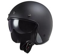 LS2 OF601 Bob II Fibreglass Open Face Low Profile Motorcycle Helmet Matt Black