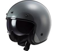 LS2 OF601 Bob Solid Jet Helmet, grey, size XS for Men