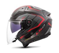LS2 OF603 Infinity II C Open Face Helmet RedXS Red