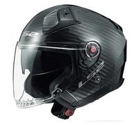LS2 Open Faced Carbon Motorcycle Helmet. Infinity II Jet Motorbike Lid