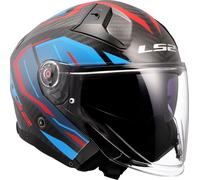 LS2 OF603 Infinity II Carbon Urus, full face helmet XS Black/Blue/Red