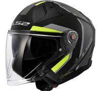 LS2 OF603 Infinity II Focus, open face helmet M Matt Black/Grey/Neon-Yellow