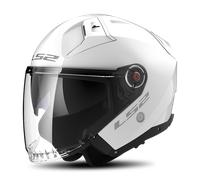 LS2 OF603 Infinity II Solid Gloss White Jet Helmet Size S S
