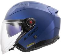 LS2 OF603 Infinity II Solid Jet Helmet, blue, size M for Men