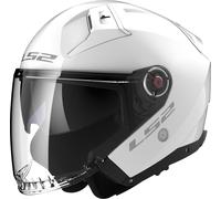 LS2 OF603 Infinity II Solid Jet Helmet, white, size S for Men