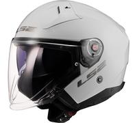 LS2 OF603 Infinity II Solid Jet Helmet, white, size L for Men