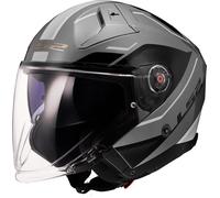 LS2 OF603 Infinity II Jet Helmet, grey-white, size L for Men