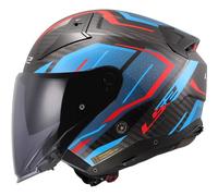 Ls2 Of603 Infinity Ii Carbon Urus Open Face Helmet Blue 2XL
