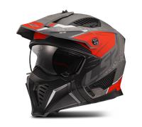 LS2 OF606 DRIFTER DEVOR Open Helmet Matt Silver/Titanium RedXS Matt Silver,Titanium Red