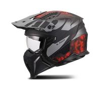 LS2 OF606 Drifter Gas Open Face Helmet Grey/RedXS Grey,Red
