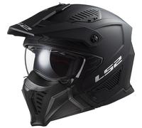 LS2 Motorcycle Helmet OF606 DRIFTER MATT BLACK - Open Faced With Removable Mask - XL (61-62cm)