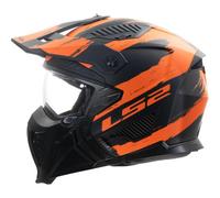 LS2 Motorcycle Helmet OF606 DRIFTER - Mud - Black Orange - Open Faced With Removable Mask Motorbike Helmet