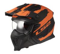 §LS2 OF606 Drifter Open Helmet Mud Matte Black-Orange§