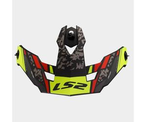 LS2 OF606 Moto Motorcycle Motorbike Helmet Peak Devor Matt Black / Hi-Viz Yellow