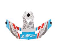 LS2 OF606 Motorbike Motorcycle Helmet Peak Devor Matt White / Blue