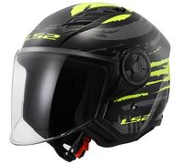 LS2 OF616 Airflow 2 ECE 22.06 Open Face Helmet Brush Black / Hi-Viz Yellow