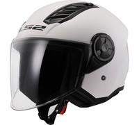 LS2 OF616 Airflow 2 ECE 22.06 Open Face Motorcycle Helmet Solid Gloss White