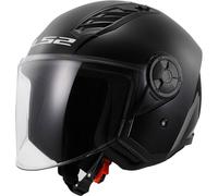 LS2 OF616 Airflow II Solid Jet Helmet, black, size L for Men