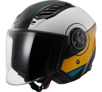 LS2 OF616 Airflow II Cover Jet Helmet, white-brown, size XS