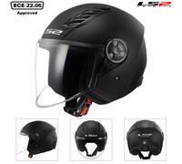 LS2 OF616 Airflow II Solid Matt Black 06 Jet Helmet Size M M