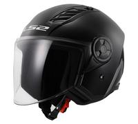 LS2 OF616 Airflow II Solid Jet Helmet, black, size XL for Men