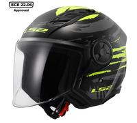 LS2 OF616 AIRFLOW II OPEN FACE ECE22.06 MOTORCYCLE CRASH HELMET RUSH HAPPY DREAM