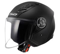 LS2 Motorcycle Helmet - Open Face OF562 - Airflow LS2 Matt Black - L