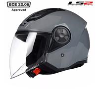 LS2 OF616 Airflow II Solid Jet Helmet, grey, size XS for Men