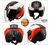 LS2 OF616 AIRFLOW II OPEN FACE SCOOTER MOTORCYEL BIKE HELMET FLIP-UP VISOR RED