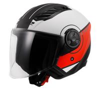 LS2 OF616 Airflow II Open Helmet Solid Matt White/RedXL Matt White,Red