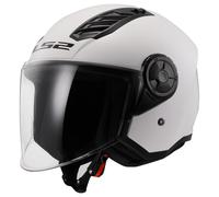 LS2 OF616 AIRFLOW II WHITE OPEN FACE SCOOTER MOTORBIKE HELMET WITH FLIP-UP VISOR