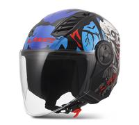 LS2 OF616 Airflow II Zombie II Open Face Helmet Black/Red/BlueM Black,Red,Blue