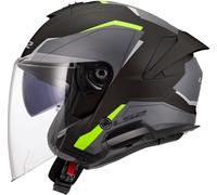 LS2 OF618 Verso II Air Jet Helmet, black-yellow, size 2XL for Men